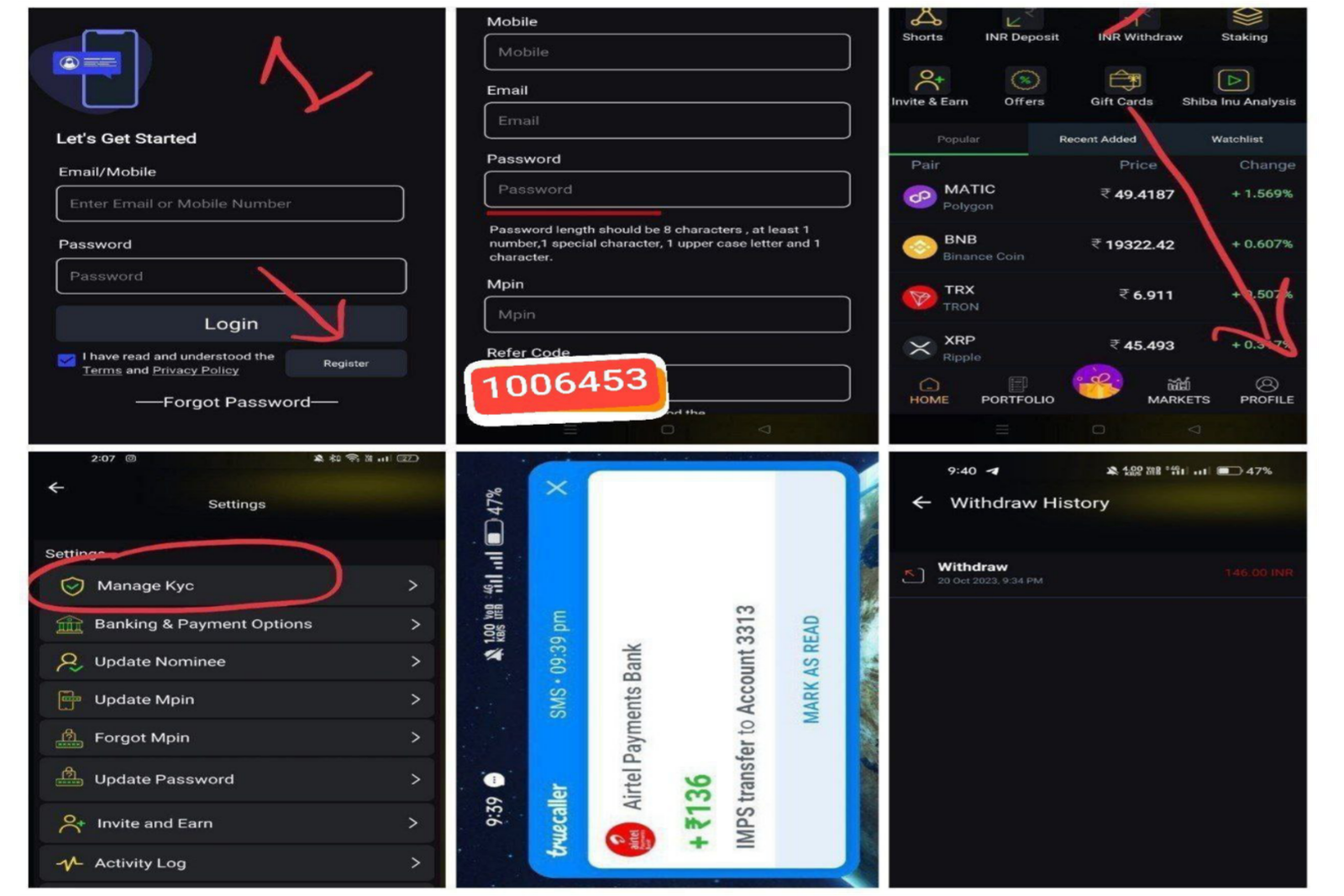 Earn with SunCrypto referral code 1006453 in India 2025